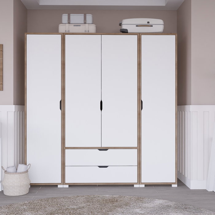 Hanah Home Nisan 1600-024 Nogal claro y blanco